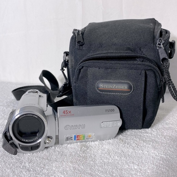 Canon FS100 Digital Video Camcorder Camera Silver Untested - Picture 1 of 15